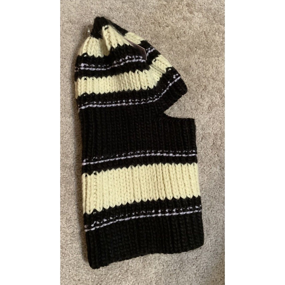 Wild Fable‎ Womens Cream Black Striped Balaclava Winter Hat Ski Mask OS